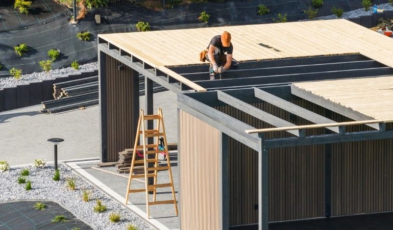 Modular home construction project in Southern California